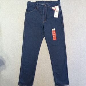 Rustler Regular Fit Jeans Men's 34 X 34 Dark Wash Blue Straight Leg New